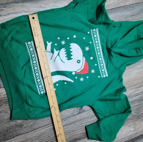 Christmas Dinosaur Sweatshirt | Ugly Sweater - Picture 2 of 9